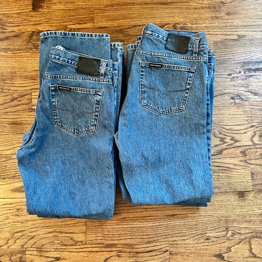 8 pairs left Harley Davidson men’s bootcut denim @$35 5 Pocket NWOT orig $55@